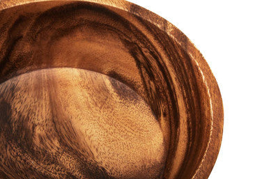 Orsina Kora Acacia Large Round Wooden Salad and Serving Bowl
