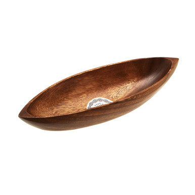 Orsina Kora Acacia Wood Boat Shaped Serving Dish – Artisanal Platter