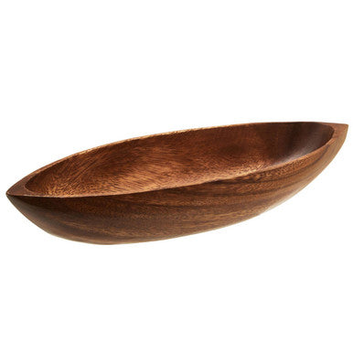 Orsina Kora Acacia Wood Boat Shaped Serving Dish – Artisanal Platter