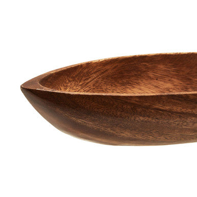 Orsina Kora Acacia Wood Boat Shaped Serving Dish – Artisanal Platter