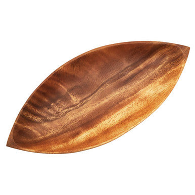 Orsina Kora Acacia Wood Large Leaf Platter – Sculptural Serving Tray