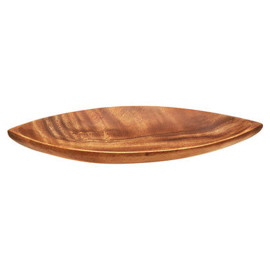 Orsina Kora Acacia Wood Large Leaf Platter – Sculptural Serving Tray