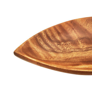 Orsina Kora Acacia Wood Large Leaf Platter – Sculptural Serving Tray