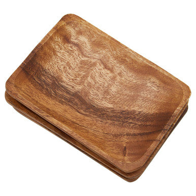 Orsina Acacia Wood Serving Dishes – Set of 3 Sustainable Trays