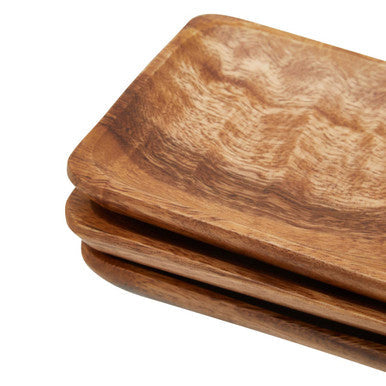 Orsina Acacia Wood Serving Dishes – Set of 3 Sustainable Trays