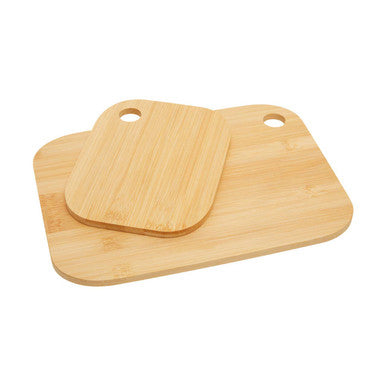 Orsina Dahra Bamboo Cutting and Serving Boards with Handles, Set of 2