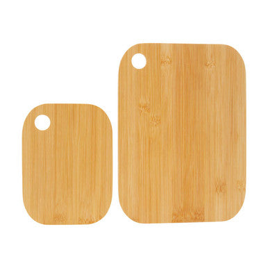 Orsina Dahra Bamboo Cutting and Serving Boards with Handles, Set of 2