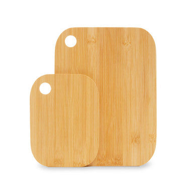 Orsina Dahra Bamboo Cutting and Serving Boards with Handles, Set of 2