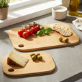 Orsina Dahra Bamboo Cutting and Serving Boards with Handles, Set of 2