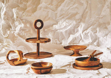 Orsina Rosi Round Sheesham Wood Salad Bowl – Handcrafted Serving Bowl