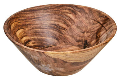 Orsina Rosi Large Round Sheesham Wood Tapered Salad Serving Bowl