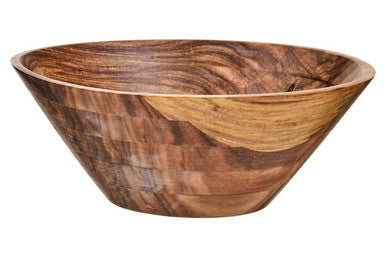 Orsina Rosi Large Round Sheesham Wood Tapered Salad Serving Bowl