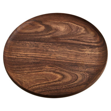 Orsina Rosi Round Sheesham Wood Plate – Natural Grain Serving Platter