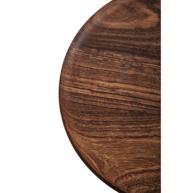 Orsina Rosi Round Sheesham Wood Plate – Natural Grain Serving Platter