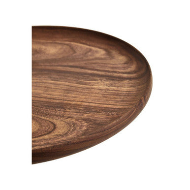 Orsina Rosi Round Sheesham Wood Plate – Natural Grain Serving Platter