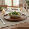 Orsina Rosi Round Sheesham Wood Plate – Natural Grain Serving Platter