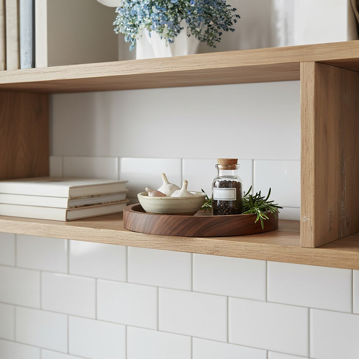 Orsina Rosi Small Sheesham Wood Serving Tray | Natural Artisanal Decor