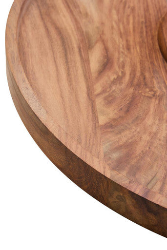 Orsina Kora Acacia Wood and Onyx Chip and Dip Serving Platter