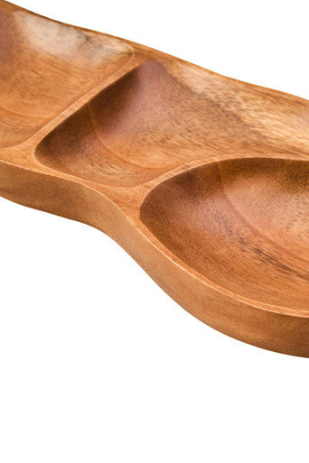 Orsina Kora Acacia Wood 5-Section Antipasti Dish & Serving Platter