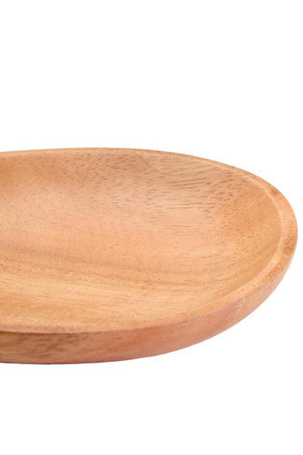 Orsina Kora Acacia Wood Small Oval Plate – Minimalist Serving Platter