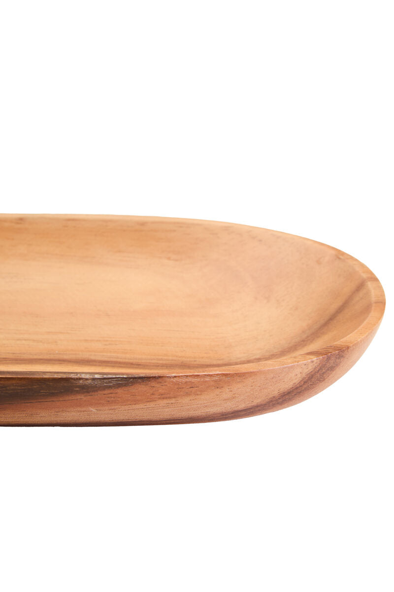 Orsina Kora Small Oval Serving Dish | Natural Acacia Wood Tableware