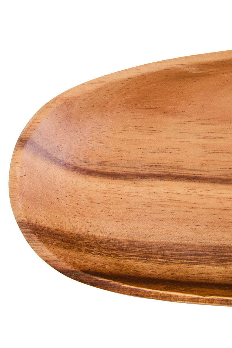 Orsina Kora Small Oval Serving Dish | Natural Acacia Wood Tableware