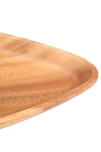 Orsina Kora Acacia Wood Large Curved Triangular Serving Dish Platter