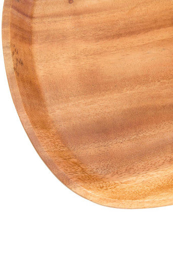 Orsina Kora Acacia Wood Large Curved Triangular Serving Dish Platter