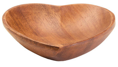 Orsina Kora Acacia Wood Heart Shape Serving Dish – Modern Serveware
