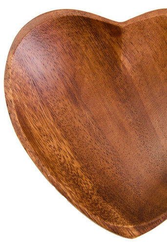 Orsina Kora Acacia Wood Heart Shape Serving Dish – Modern Serveware