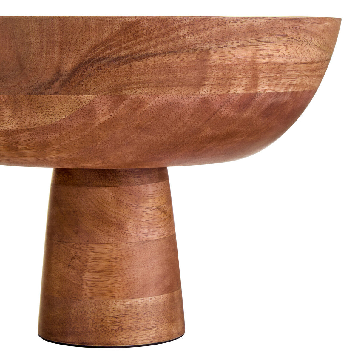 Orsina Kara Mango Wood Pedestal Fruit Bowl – Luxury Serving Centerpiece