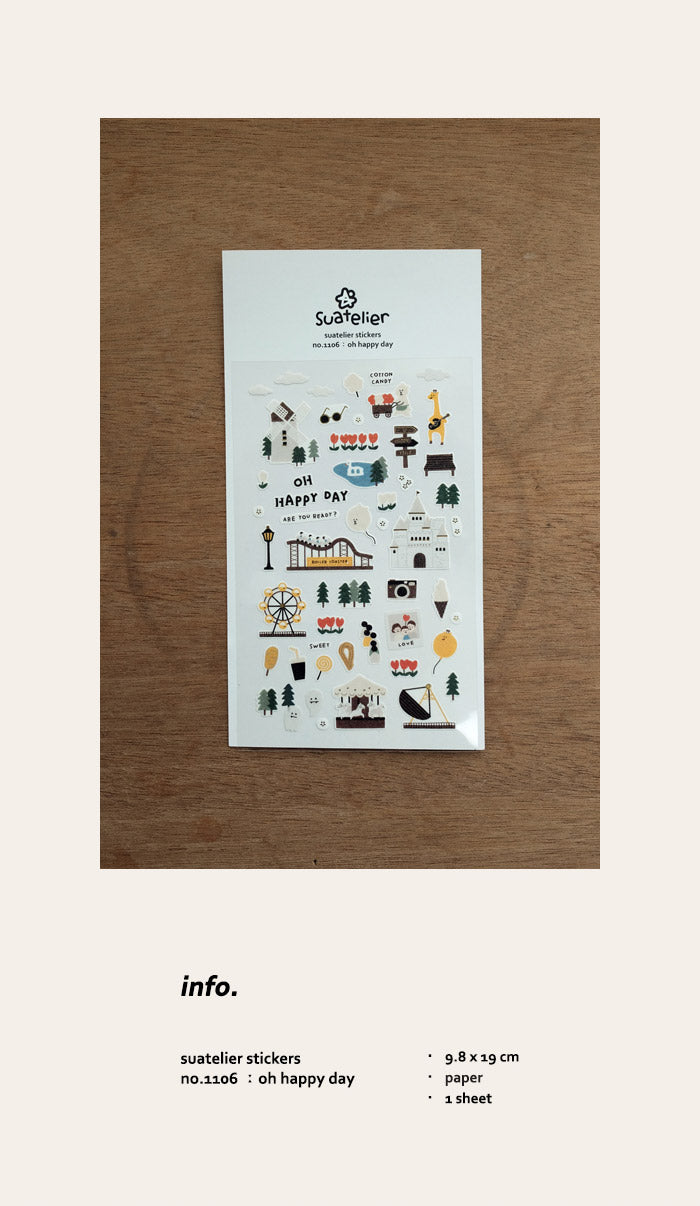 LuLuFun Studio Suatelier Oh Happy Day Decorative Journaling Stickers