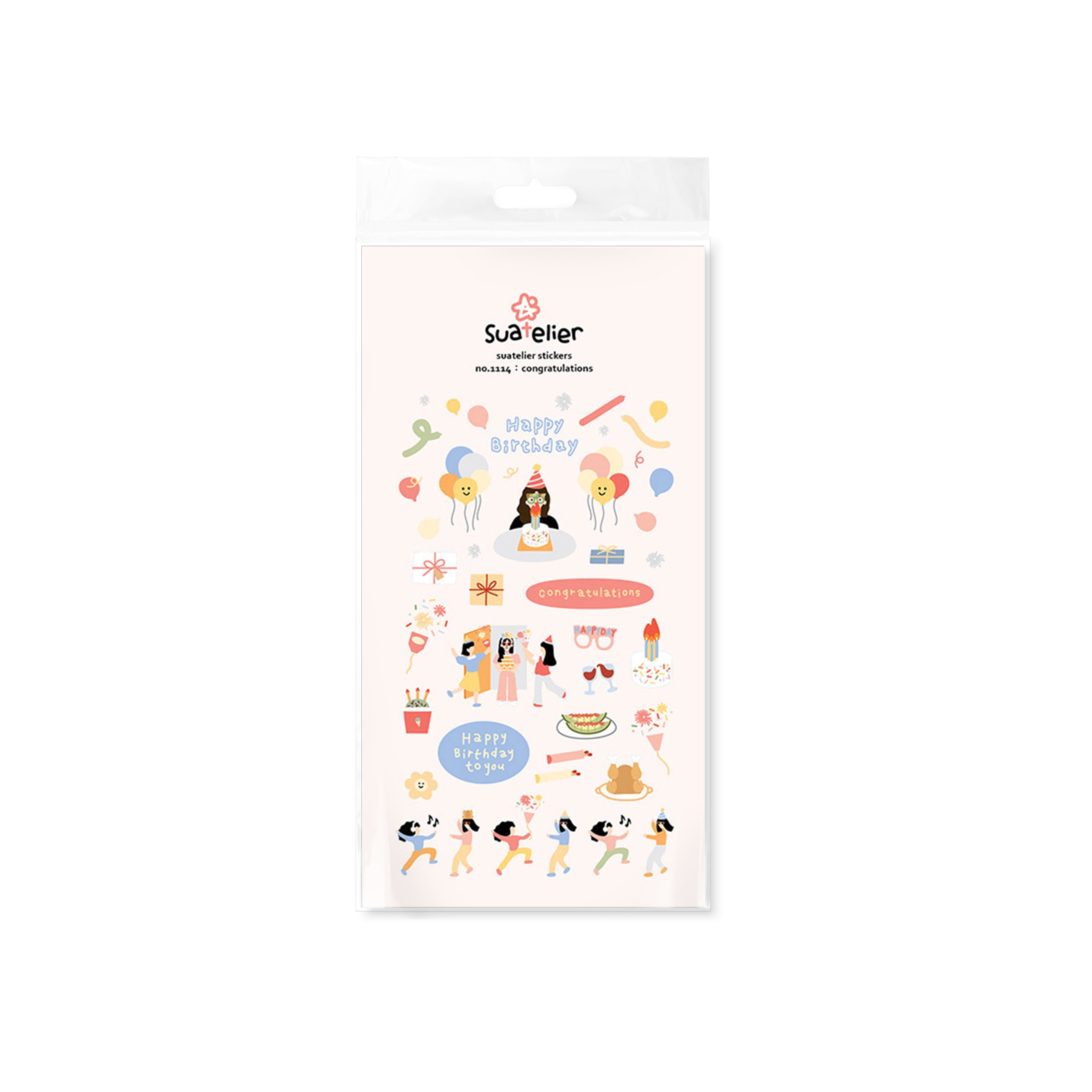 Suatelier Congratulations Decorative Stickers for Scrapbooking - 1 Sheet