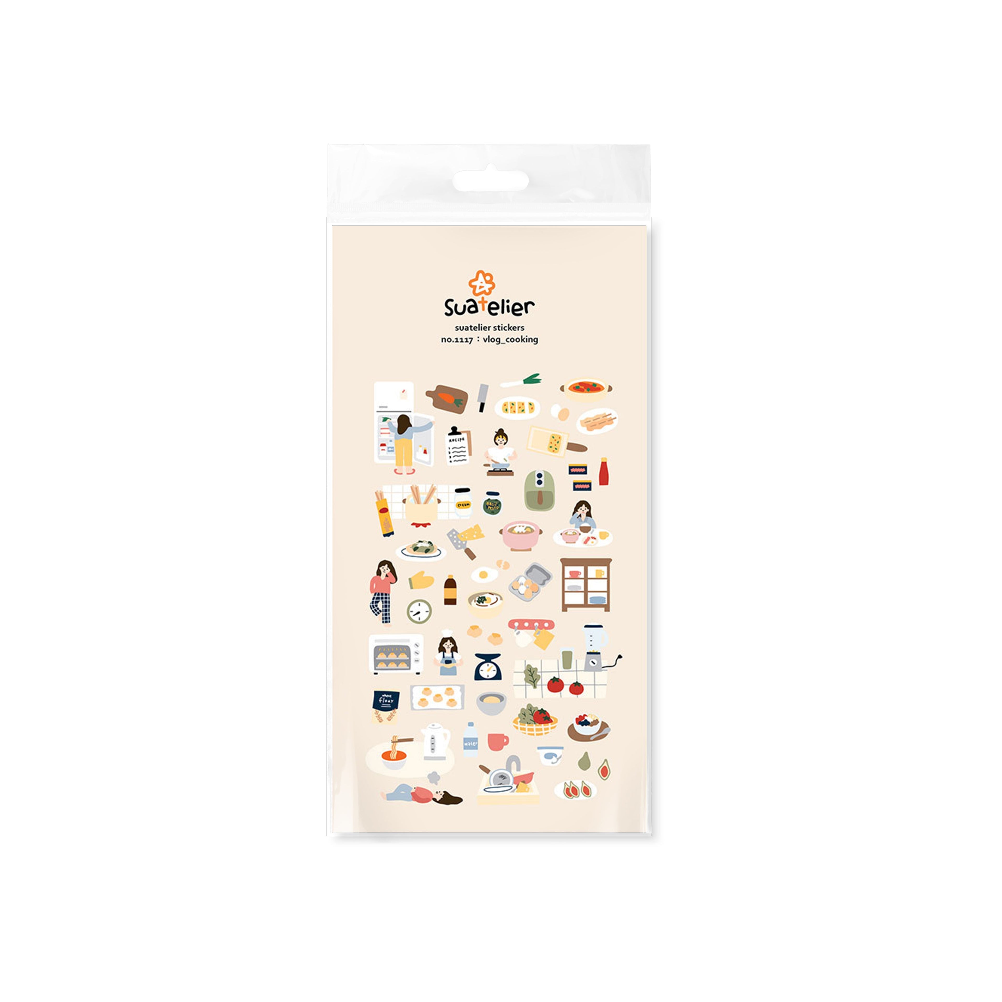 Suatelier Vlog Cooking Sticker Sheet – Decorative Journaling Decals