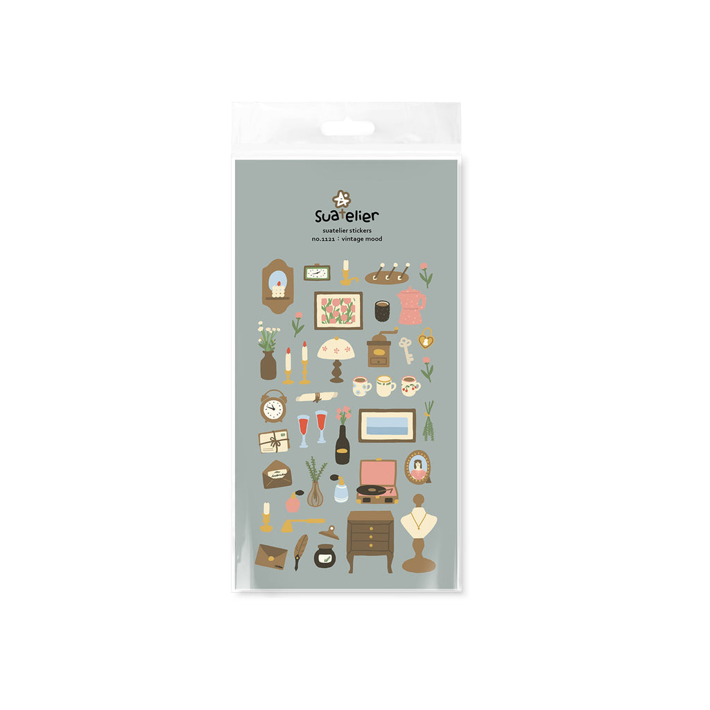 Vintage Mood Decorative Stickers by Suatelier – Aesthetic Journaling
