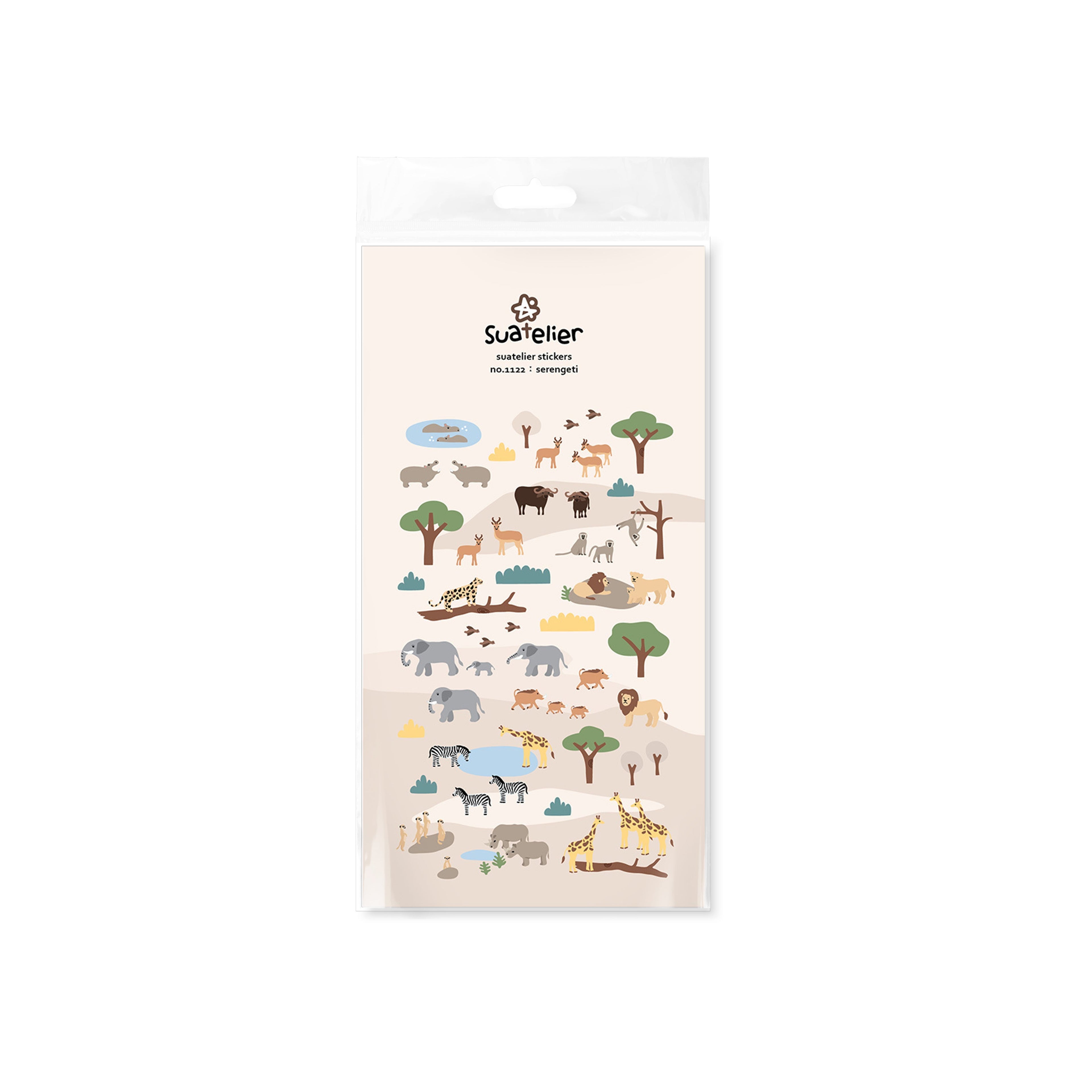 Suatelier Serengeti Animal Sticker Sheet for Journaling by LuLuFun