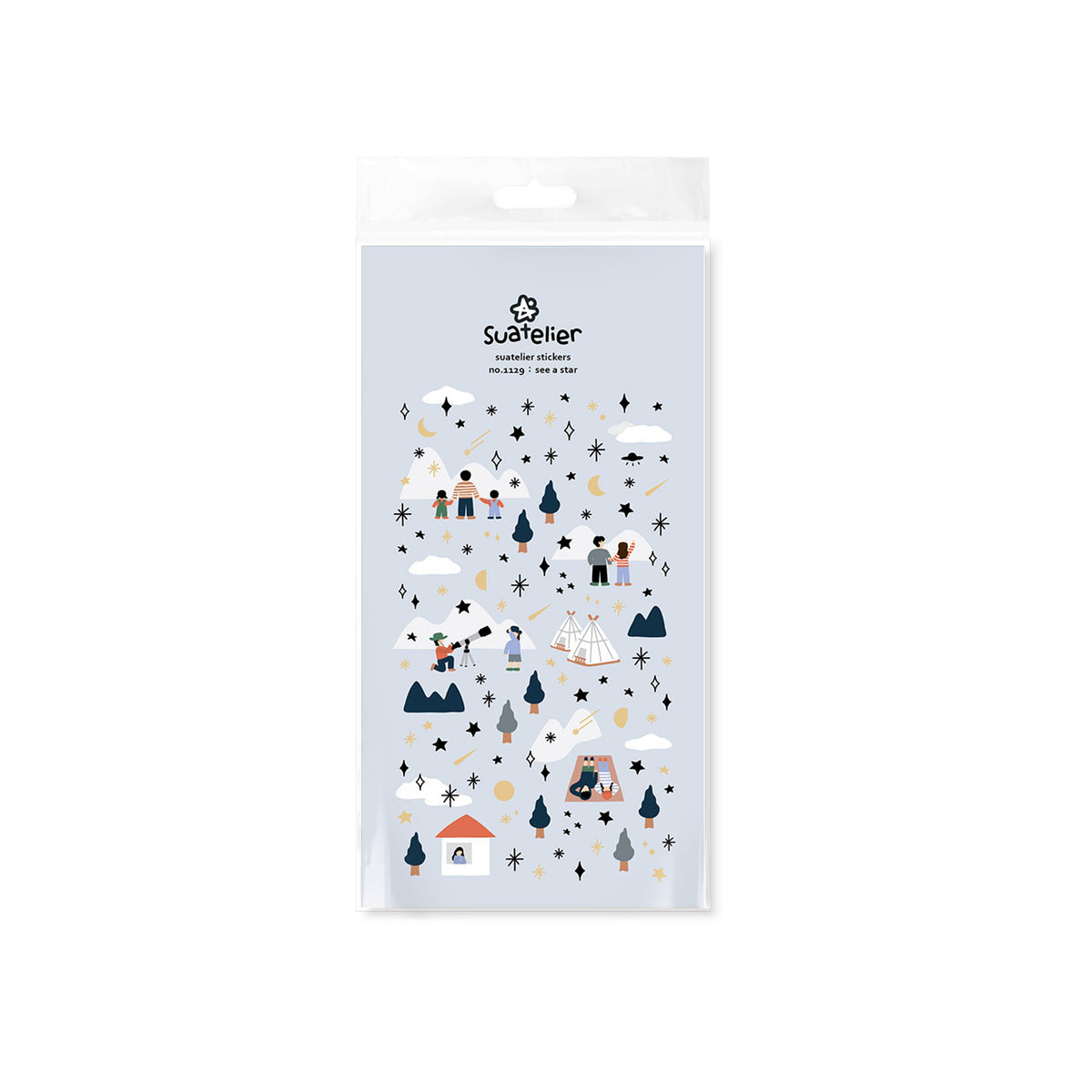 Suatelier See a Star Decorative Craft Stickers for Journaling - 1 Sheet