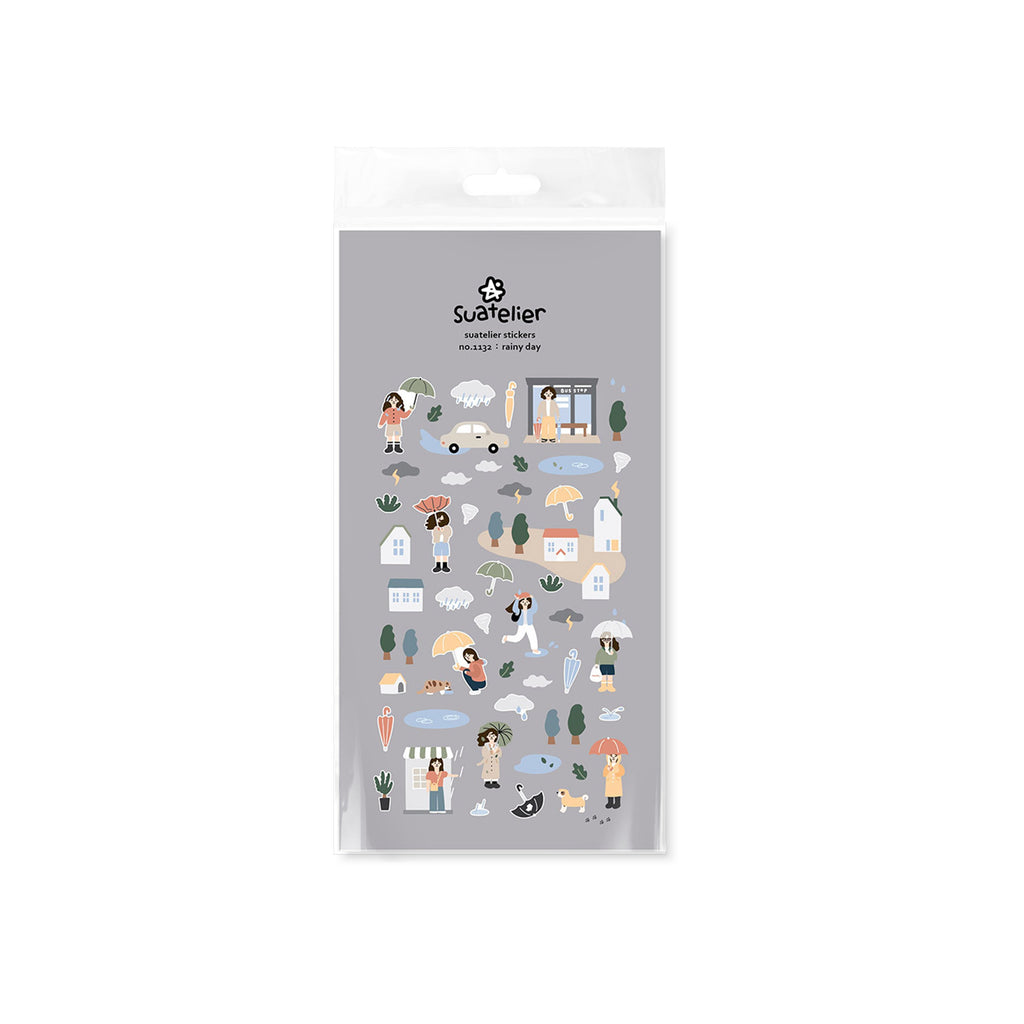 Suatelier Rainy Day Decorative Stickers for Journaling by LuLuFun