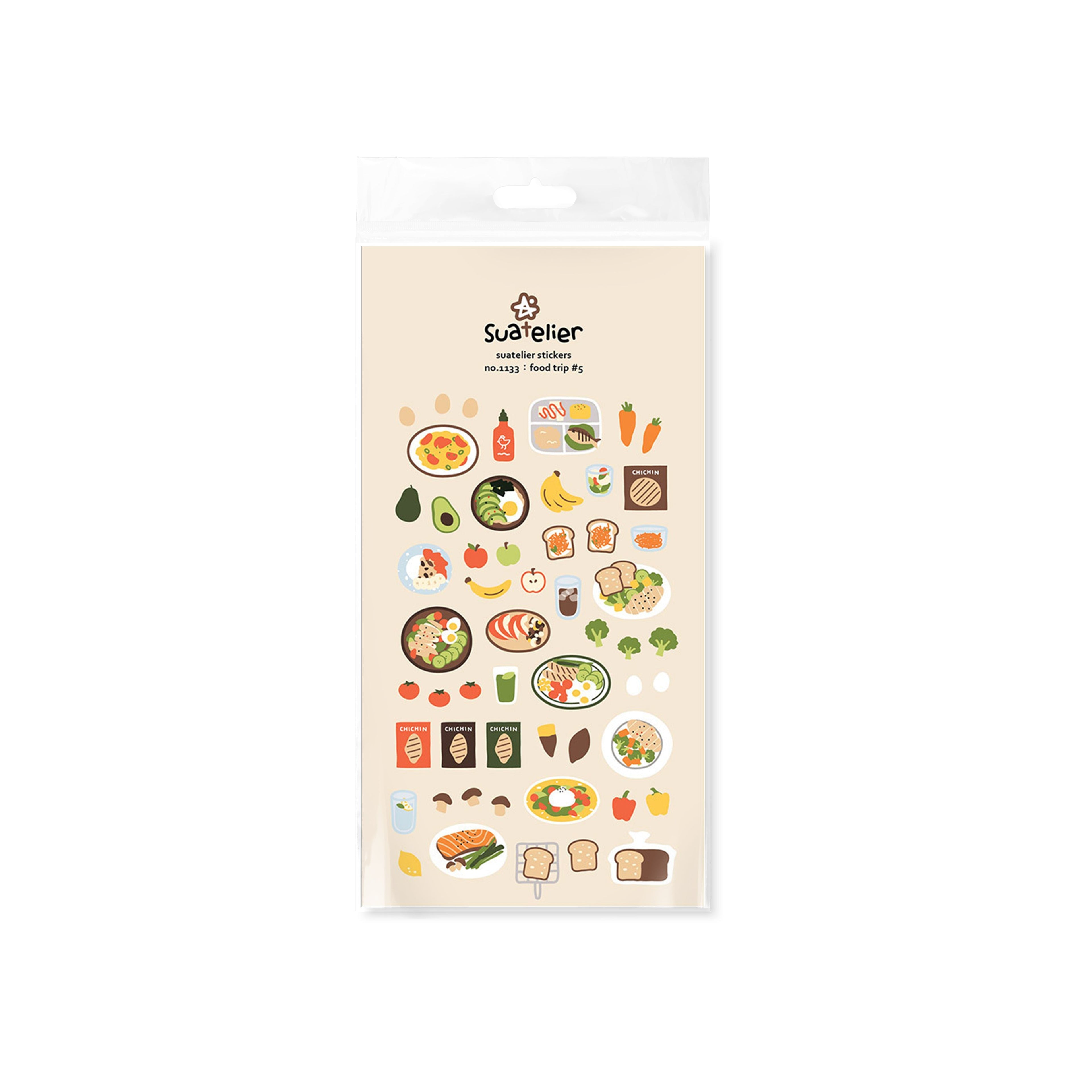 Suatelier Food Trip #5 Sticker Sheet for Journaling and Scrapbooking