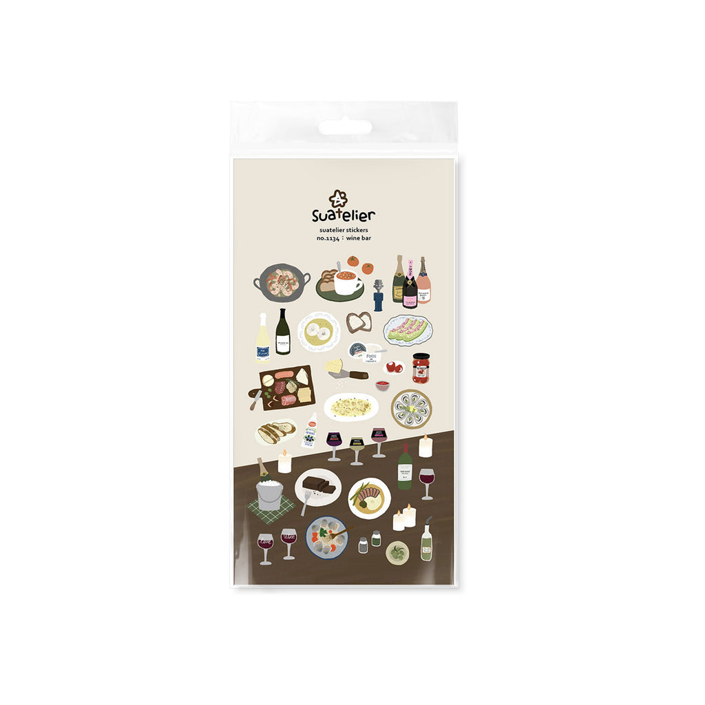 Suatelier Wine Bar Decorative Sticker Sheet for Journaling | LuLuFun