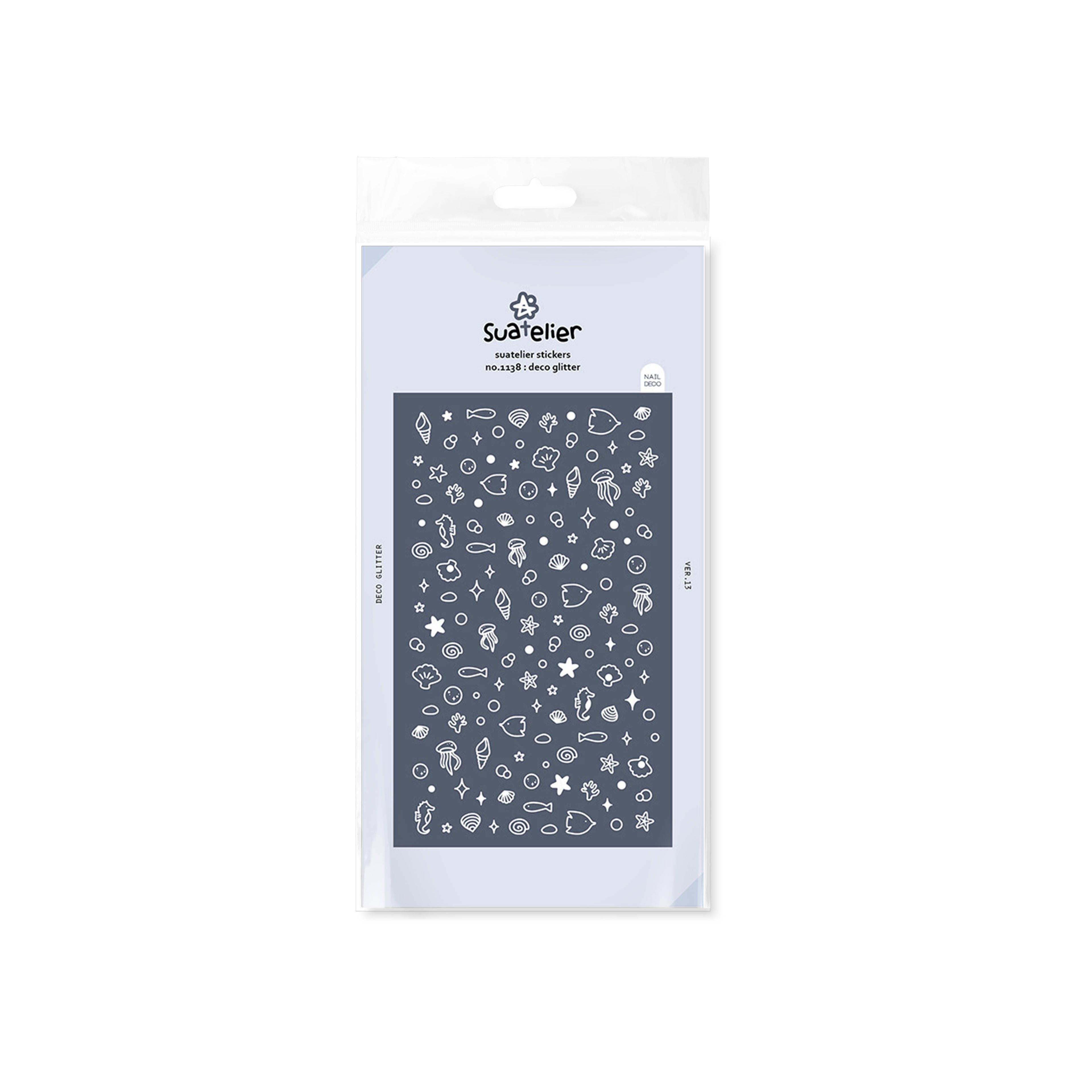 Suatelier Glitter Decorative Stickers for Scrapbooking – 1 Sheet
