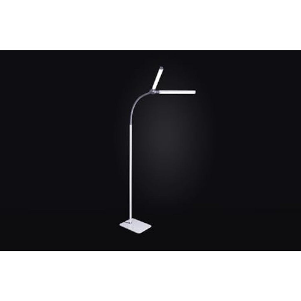 Daylight DuoPro LED Floor Lamp – Double Shade Salon Light, White
