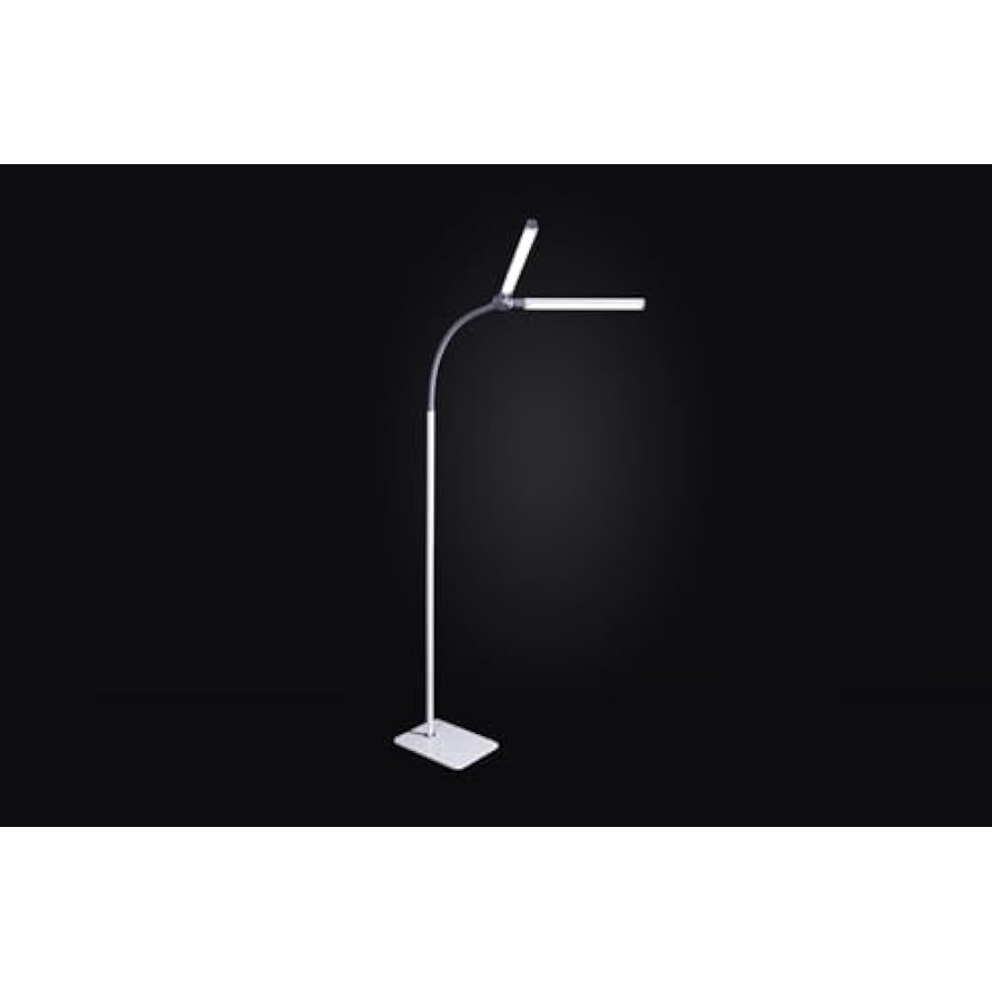 Daylight DuoPro LED Floor Lamp – Double Shade Salon Light, White