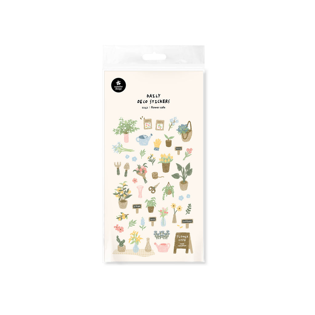 Suatelier Flower Cafe Floral Stickers for Journaling by LuLuFun Studio