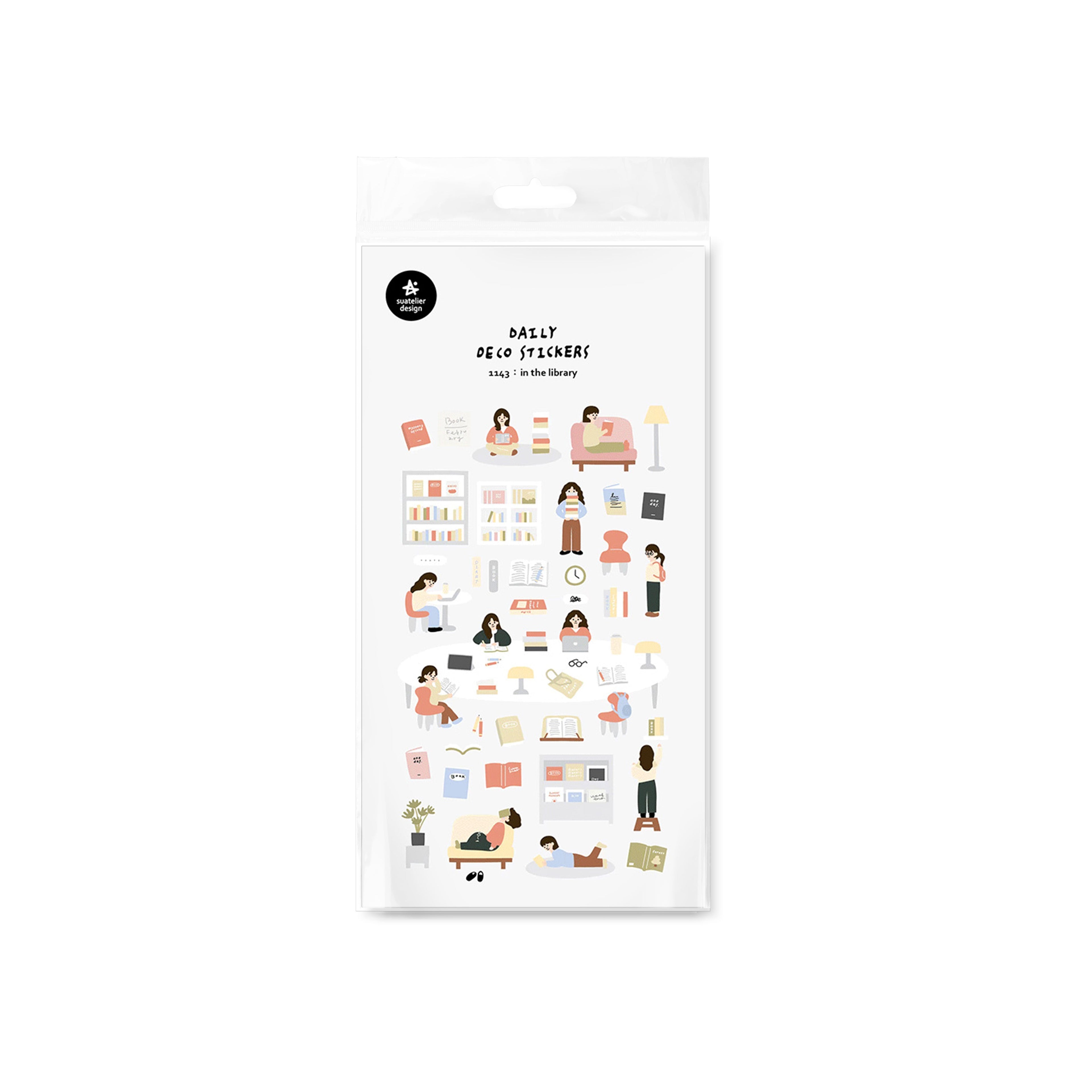 Suatelier In the Library Decorative Stickers for Journaling - 1 Sheet