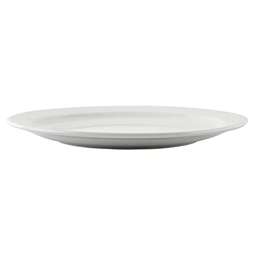 Olympia Athena White Porcelain Dinner Plates - 10 Inch Pack of 12