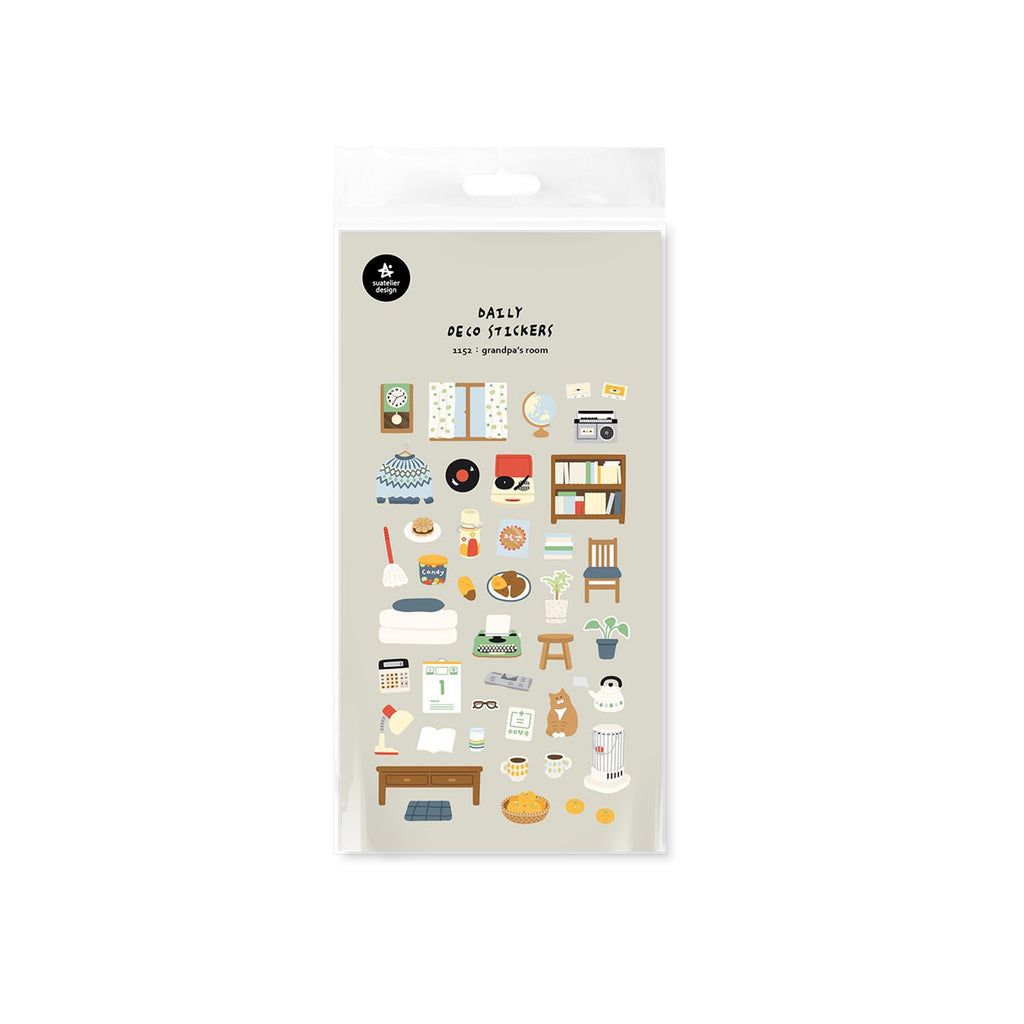 Suatelier Grandpa’s Room Vintage Decorative Stickers for Journaling