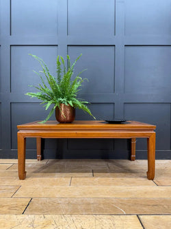 Vintage Mahogany Coffee Table / Oriental Style / Mid Century Modern Low Table B