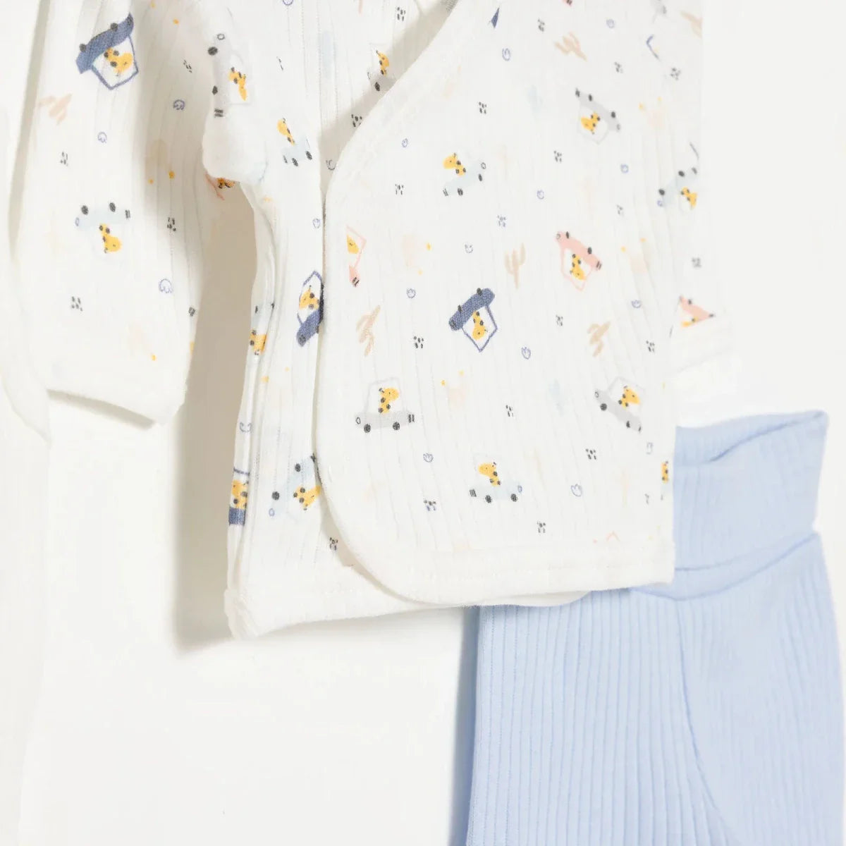 Tiffany 100% Cotton Tiny Baby Set - Ecru