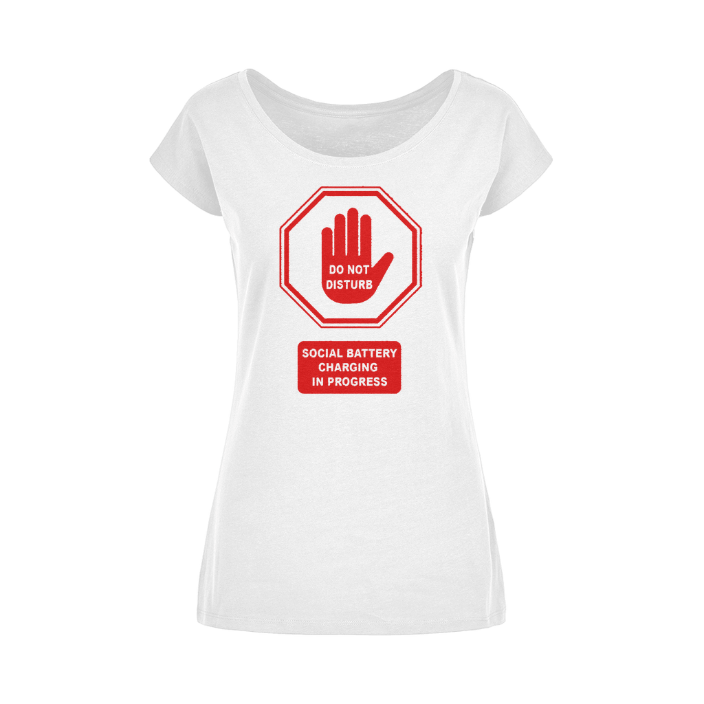Gothic Attitude Do Not Disturb Women's Wide Neck Cotton T-Shirt